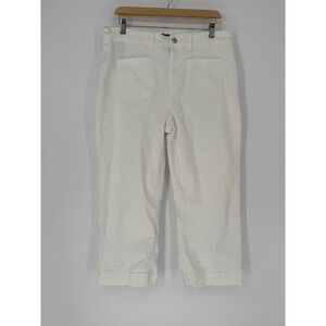 Buffalo Brigette Crop Pant Womens 14/34 High-Rise White Soft Stretch EUC